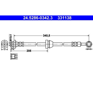 24.5286-0342.3 Bremsschlauch 24.5286-0342.3 Bremsschlauch