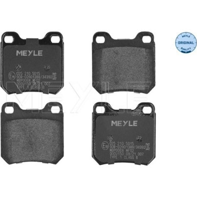 025 210 5015 Bremsbelagsatz, Scheibenbremse MEYLE-ORIGINAL: True to OE.