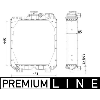 Mahle | Kühler, Motorkühlung | CR 2288 000P