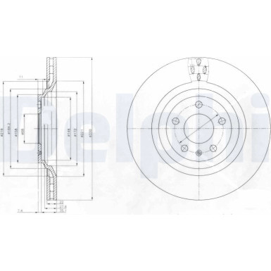 Delphi | Bremsscheibe | BG4087