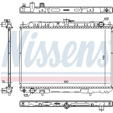 Nissens | Kühler, Motorkühlung | 606161