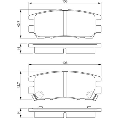 BOSCH Bremsbelagsatz, Scheibenbremse 0 986 461 768