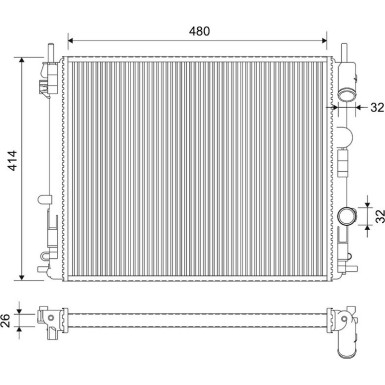 Valeo | Kühler, Motorkühlung | 732721
