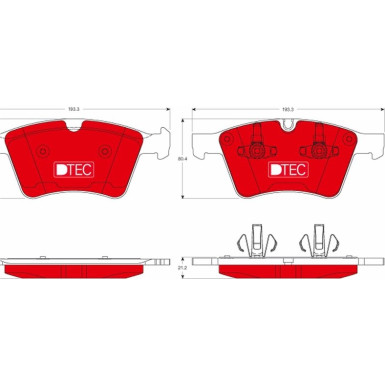 GDB1797DTE Bremsbelagsatz, Scheibenbremse DTEC COTEC