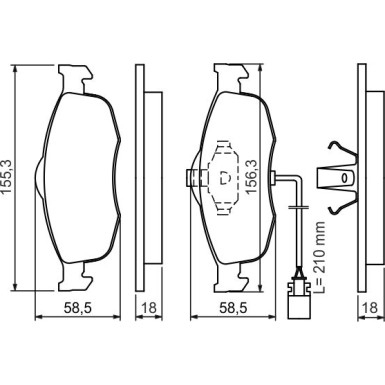 0 986 460 971 Bremsbelagsatz, Scheibenbremse
