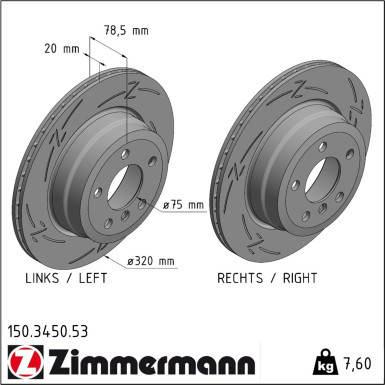 Zimmermann Bremsscheibe BLACK Z 150.3450.53