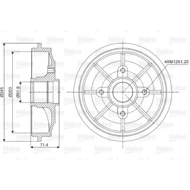 Valeo | Bremstrommel | 237016