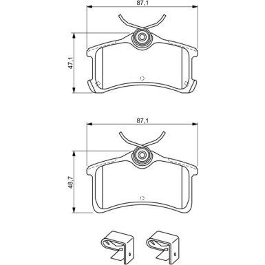 BOSCH Bremsbelagsatz, Scheibenbremse 0 986 494 274