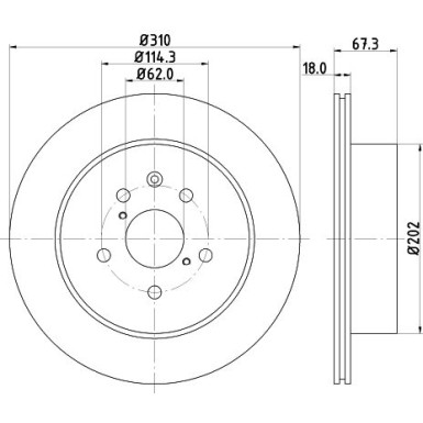 Hella | Bremsscheibe | 8DD 355 112-881