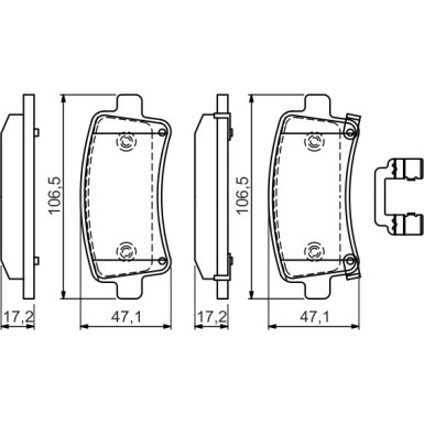 0 986 494 586 Bremsbelagsatz, Scheibenbremse
