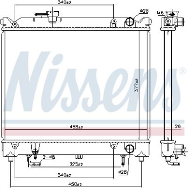 Nissens | Kühler, Motorkühlung | 606692