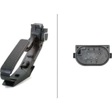 Hella | Sensor, Fahrpedalstellung | 6PV 010 946-001