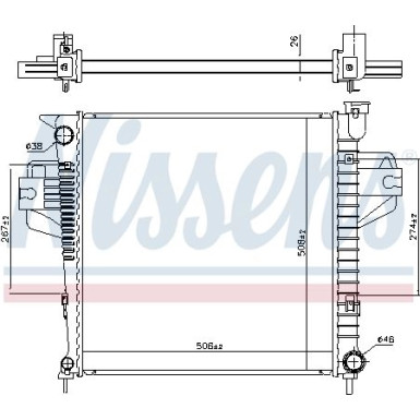 Nissens | Kühler, Motorkühlung | 606555