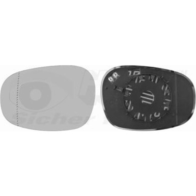 2 x VAN WEZEL Spiegelglas, Außenspiegel | 0667835 2 x VAN WEZEL Spiegelglas, Außenspiegel | 0667835