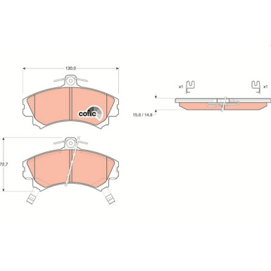 TRW Bremsbelagsatz, Scheibenbremse COTEC GDB1198