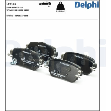 LP3145 Bremsbelagsatz, Scheibenbremse