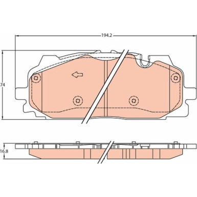 GDB2158 Bremsbelagsatz, Scheibenbremse