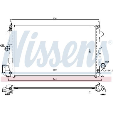 Nissens | Kühler, Motorkühlung | 63123