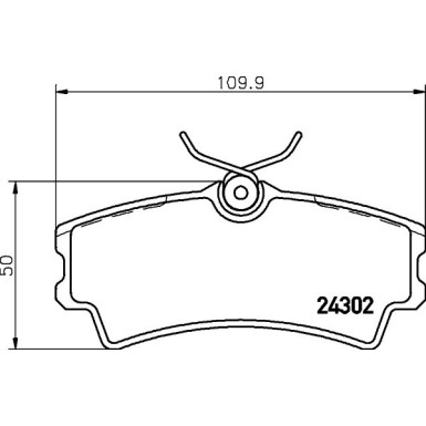 Hella | Bremsbelagsatz, Scheibenbremse | 8DB 355 006-821