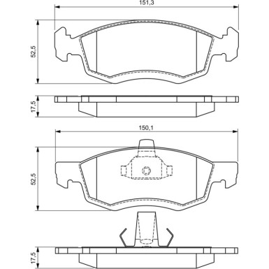 0 986 494 197 Bremsbelagsatz, Scheibenbremse 0 986 494 197 Bremsbelagsatz, Scheibenbremse