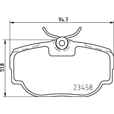 Hella | Bremsbelagsatz, Scheibenbremse | 8DB 355 009-541