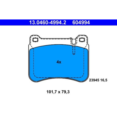 13.0460-4994.2 Bremsbelagsatz, Scheibenbremse