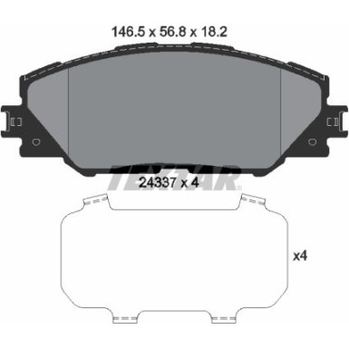 2433701 Bremsbelagsatz, Scheibenbremse