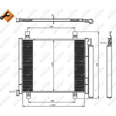350045 Kondensator, Klimaanlage EASY FIT
