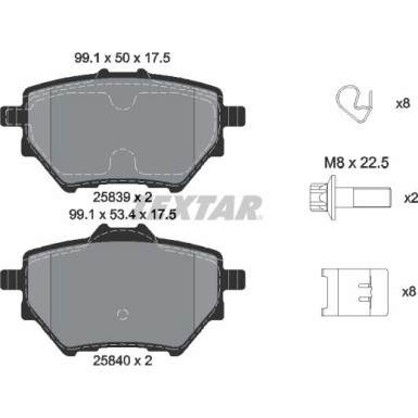 Textar Bremsbelagsatz, Scheibenbremse Q+ 2583901