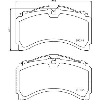 2924401 Bremsbelagsatz, Scheibenbremse 2924401 Bremsbelagsatz, Scheibenbremse
