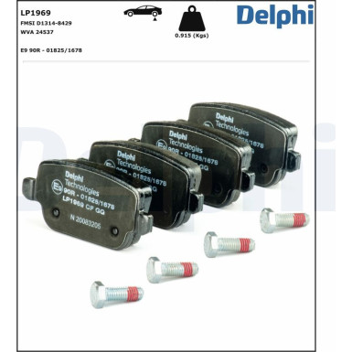 LP1969 Bremsbelagsatz, Scheibenbremse