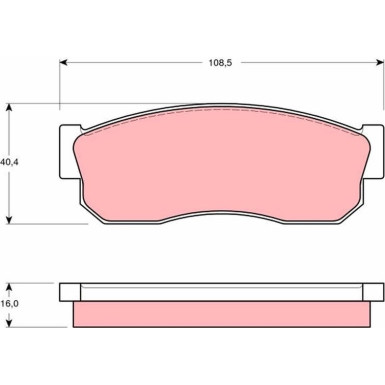 GDB288 Bremsbelagsatz, Scheibenbremse