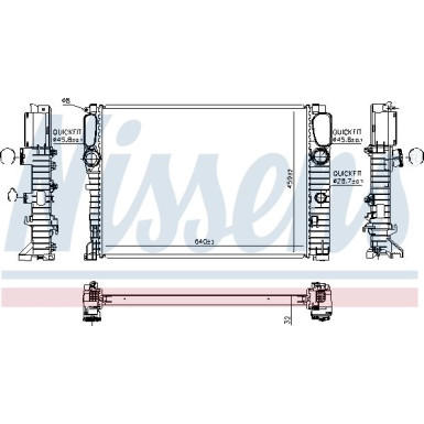 67102A Kühler, Motorkühlung ** FIRST FIT **