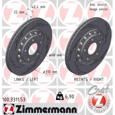 Zimmermann Bremsscheibe BLACK Z 100.3311.53