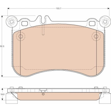 GDB1972 Bremsbelagsatz, Scheibenbremse