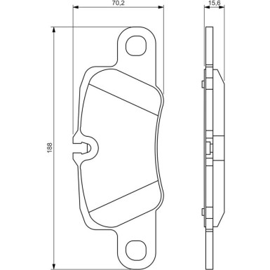 BOSCH Bremsbelagsatz, Scheibenbremse 0 986 494 431