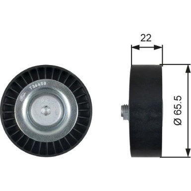 T36458 Umlenk-/Führungsrolle, Keilrippenriemen DriveAlign™
