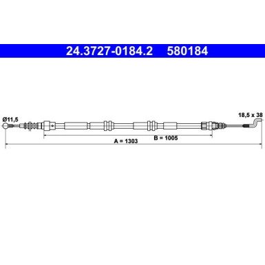24.3727-0184.2 Seilzug, Feststellbremse