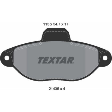 Textar Bremsbelagsatz, Scheibenbremse Q+ 2143602