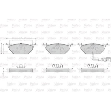Valeo Bremsbelagsatz, Scheibenbremse OPTIPACK for LCV 872974