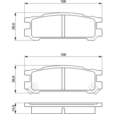 0 986 461 143 Bremsbelagsatz, Scheibenbremse