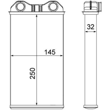 AH 14 000S Wärmetauscher, Innenraumheizung BEHR