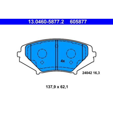13.0460-5877.2 Bremsbelagsatz, Scheibenbremse