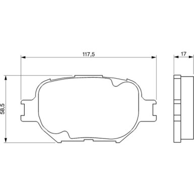 0 986 424 808 Bremsbelagsatz, Scheibenbremse