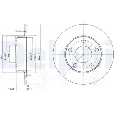 Delphi | Bremsscheibe | BG3381