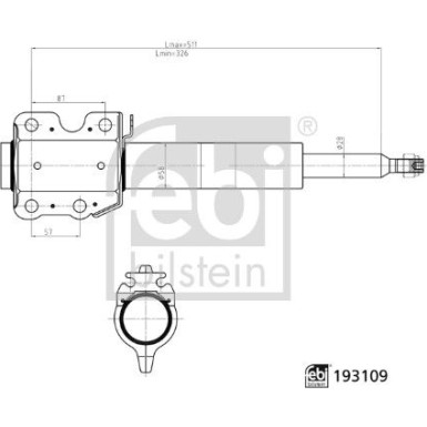 febi bilstein | Stoßdämpfer | 193109