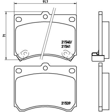 Brembo Bremsbelagsatz, Scheibenbremse PRIME LINE P 49 011