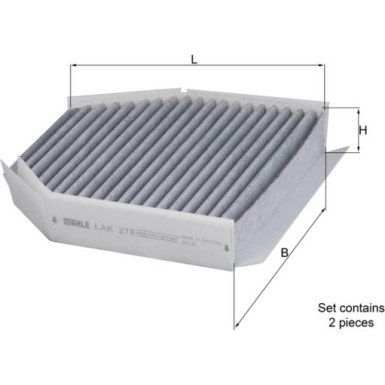 LAK 278/S Filter, Innenraumluft LAK 278/S Filter, Innenraumluft