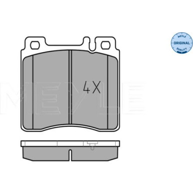 Meyle Bremsbelagsatz, Scheibenbremse MEYLE-ORIGINAL: True to OE 025 213 0318