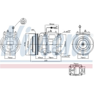 Nissens | Kompressor, Klimaanlage | 89119